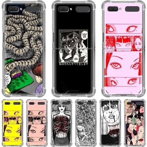 Ito Junji Horror For Samsung Galaxy Z Flip 5G Clear Airbag Case Slim Protective Shell Soft Cover Smartphone Accessories
