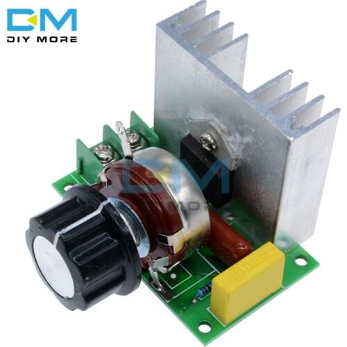 AC 220V 4000W SCR Electronic Voltage Regulator Speed Controller Control Board High Power Governor Dimmer Module Resistive Load