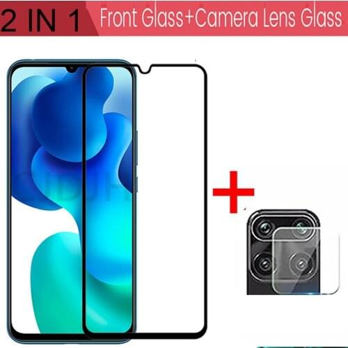 2-in-1 Camera +Tempered Glass For Xiaomi Mi 10 Lite Screen Protector Glass On Xiaomi Mi 10 Youth protective Glass