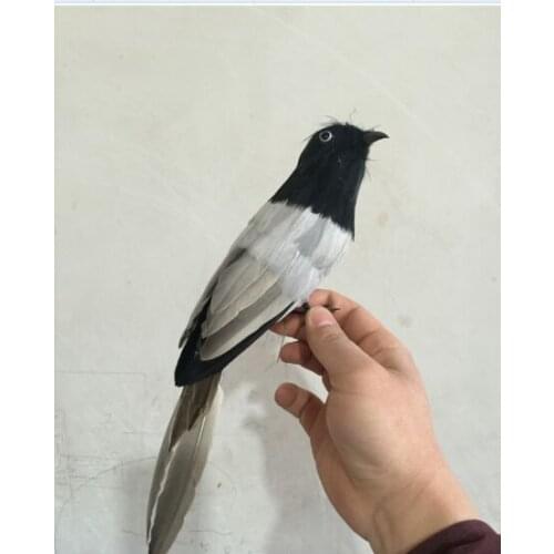 Cute simulation black head bird toy plastic&furs bird gift about 20cm 2275