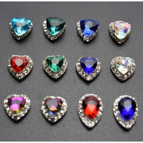 New 10pcs Crystal Bright strass Nail Rhinestone Alloy Nail Art Decorations Glitter DIY 3D Nail Jewelry Nail Stone Supply
