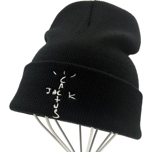 New Cactus jack Beanie Travis Scott Embroidery Warm Winter Hat Knitted Hat Skullies Beanies Hat Hip Hop Knit Cap Astroworld