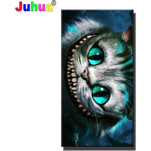 Full square/round diamond painting Big mouth Cat diamond embroidery 5D rhinestone mosaic diamond inlaid pattern decor salon Art