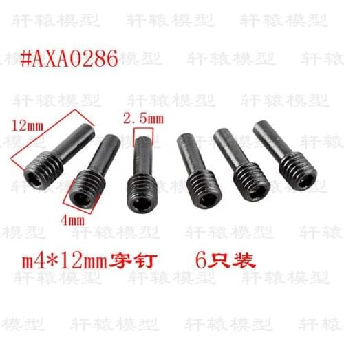 RC AXIAL AXA0286 Metal Screw Shaft M4x2.5mmx12mm 6P 1/10 4WD RR10 BOMBER AX90048