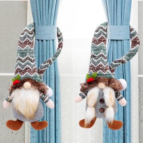 Christmas Decoration Faceless Doll Curtain Buckle Cartoon Window Ornament Home Decor Props