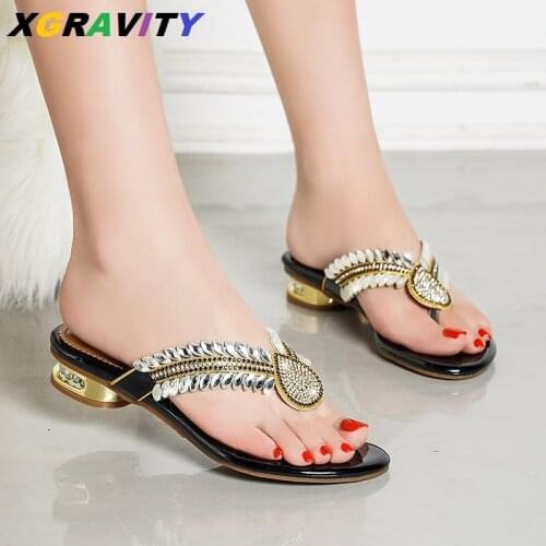 D048 2021 Summer Shoes Elegant Open Toe Summer Slides Female Outdoor Shoes High Quality Ladies Fashion Sandals Evening Flip Flop