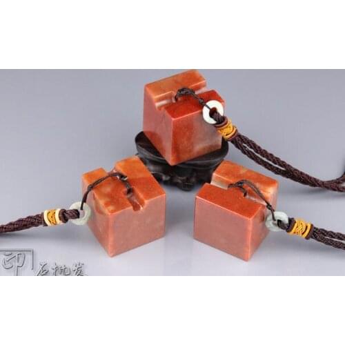 Shoushan stone seal Hou carving chapter calligraphy and painting practice chapter material 3x3x3cm 10pc