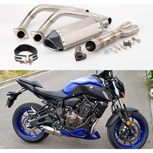 Slip on System For MT07 FZ07 2014-2019 MT-07 FZ-07 Tracer 2014-2018 XSR700 2016-2017 Universal Motorcycle Modified Moto Exhausts