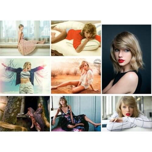 Sticker 2020 CANVAS Painting Super Star Female Beautiful Pretty Singer Swift:Taylor Miss Americana From the Heart Lover Painted