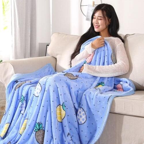 Light Thin Mechanical Wash Flannel Blanket Plaids Super Warm Soft Blankets Throw on Sofa/Bed/ Travel Patchwork Bedspread F025