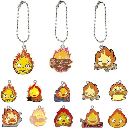 TAFREE Animation Fire Elf Funny New Multi-style Keychain Acrylic Doll Keychain Boys and Girls Fashion and Interesting Jewelry