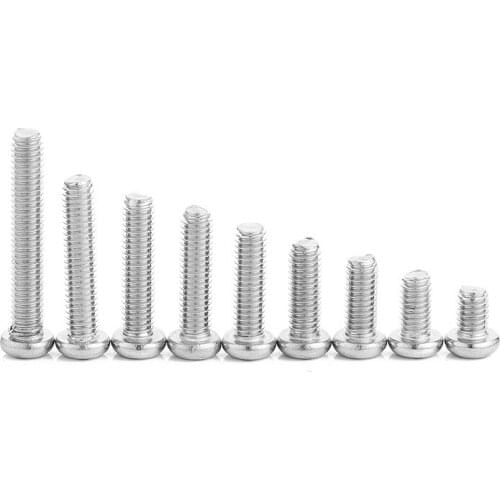 20/50pcs Cross Recessed Pan Head Screws M3 M4 M5 M6 304 Stainless Steel Machine Screw Philips Wood Screw