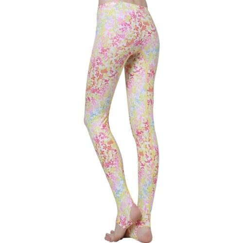 Womens Stirrup Leggings Poly Brushed Multi Mixed Print Woman Running Tights Run Pants Printed Yoga Fitness Legging S M L XL