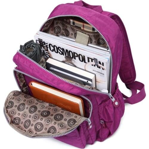 Women Light Leisure Nylon Backpack for Teenagers Girls Ladies Travel Backpack Female High Quality Rucksack Schoolbag Feminina