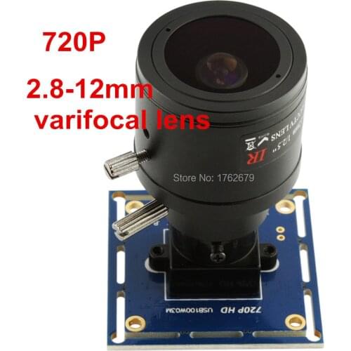 1MP 1280*720 Omnivision OV9712 2.8-12mm megapixel varifocal lens usb cmos camera module endoscope
