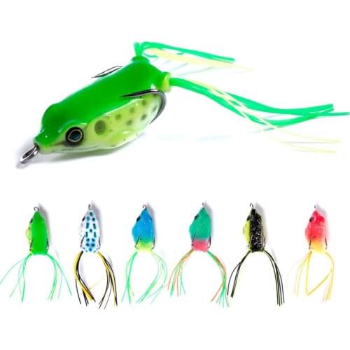 1PC soft tube bait japan plastic fishing lures frog lure treble hooks Topwater ray frog 4CM 4.8G artificial soft bait