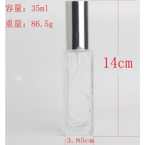 1pcs 35ml No-load Portable Perfume Bottle and Traveler Glass Spray Nebulizer Clear Glass Perfume Bottle