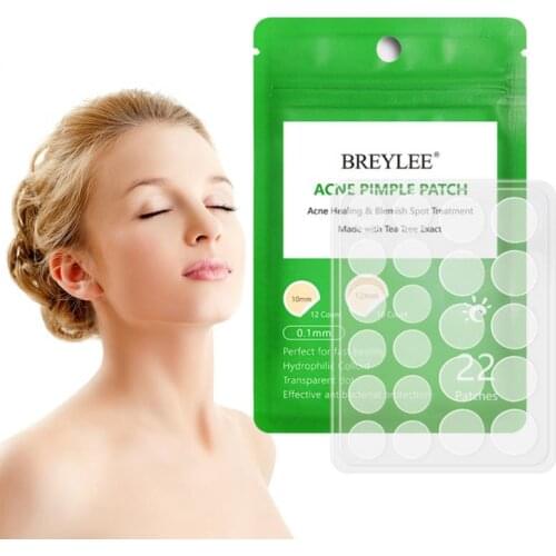 22 Patches Tea Tree Mild Acne Pimple Patch Invisible Acne Stickers Blemish Acne Pimple Remover Beauty Tool Skin Care Breathable