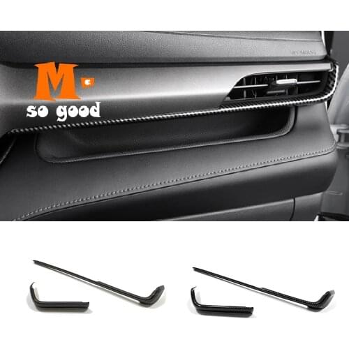 ABS Carbon For Toyota Highlander Kluger 2021 2022 Accessories Car center Air conditioner outlet AC Vent switch decor Cover Trim
