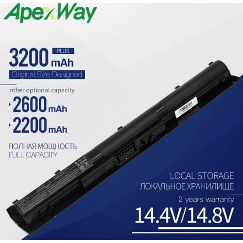 ApexWay 14.8v 3200mah Laptop Battery for HP KI04 HSTNN-DB6T TPN-Q160 TPN-Q162 HSTNN-LB6S TPN-Q158 TPN-Q161 TPN-Q159 800009-241