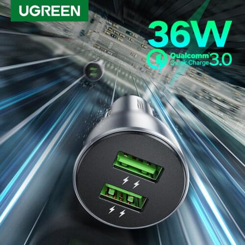 UGREEN Car Charger,Fast Charger for Redmi Note 10,USB Charger for Xiaomi iPhone,Quick 3.0 Charge for Samsung,QC3.0 Phone Charger