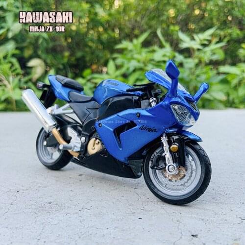 Bburago 1:18 Kawasaki Ninja ZX-10R Factory Edition Static Die Cast Vehicles Collectible Motorcycle Model Toys