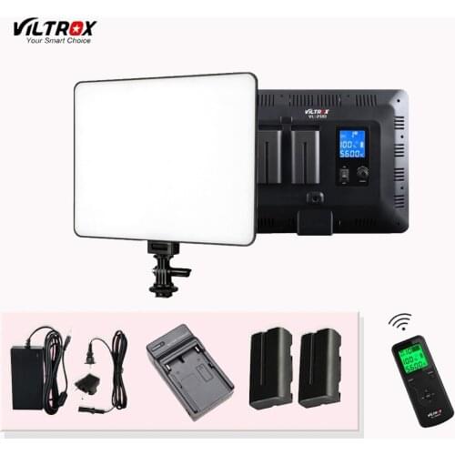 Viltrox VL-200 Pro Wireless Remote LED Video Studio Light Lamp Slim Bi-Color Dimmable + AC Adapter+Battery KIT for Camcorder