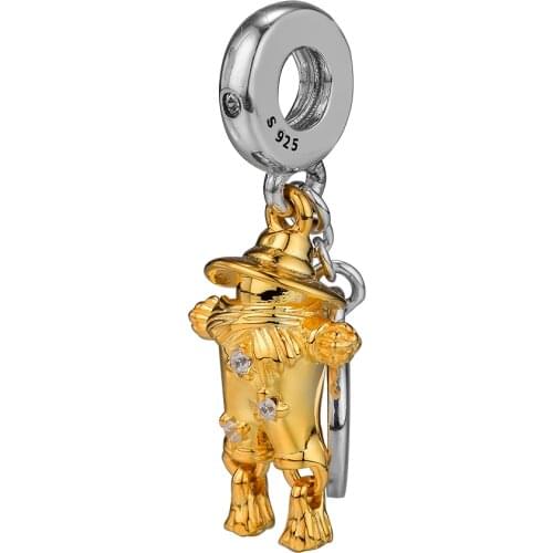 Fits for Pandora Charms Bracelets Scarecrow Guardian Dangel Shine Beads 100% 925 Sterling Silver Jewelry Free Shipping