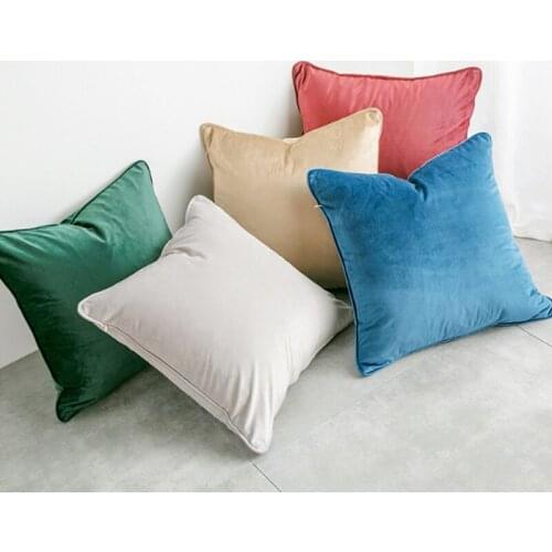 Home Decor Pillow Case 25 Colors Available Velvet Cushion Cover 30x50/45x45/50x50/60x60cm Throw Cover Pillow Decorative Pillows
