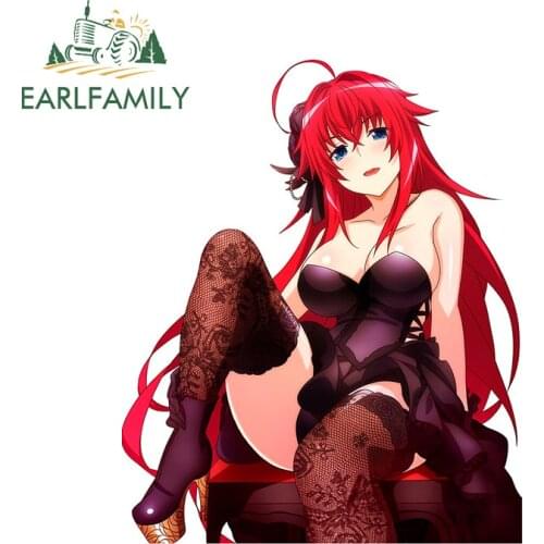 EARLFAMILY 13cm x 10.6cm for High School Anime Girl Fine Car Stickers Vinyl Material Car Styling Funny Window Decal for Vehicle