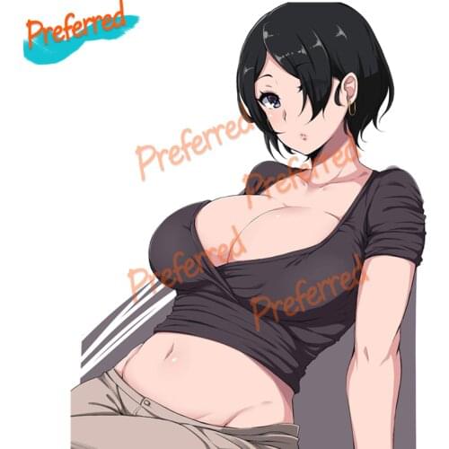 Interesting Sexy Beautiful Girl Anime Cutewaterproof Car Stickers Decal Anime Car Accessories Decoration Pegatinas Para Coche