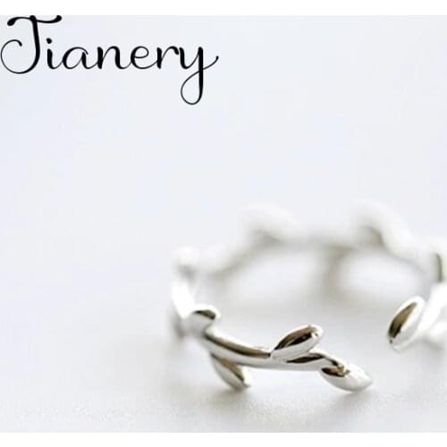 JIANERY Bohemian Vintage Silver Color Branch Rings For Women Opening Antique Rings Jewelry Girls Gifts