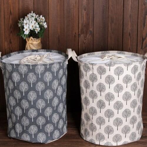 Laundry basket Cotton and linen Toy storage baskets Storage barrels Dirty clothes basket Collapsible waterproof Beam port