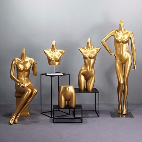 Nice Fashion Women Sexy Golden Model High Quality Female Golden Mannequin On Sale