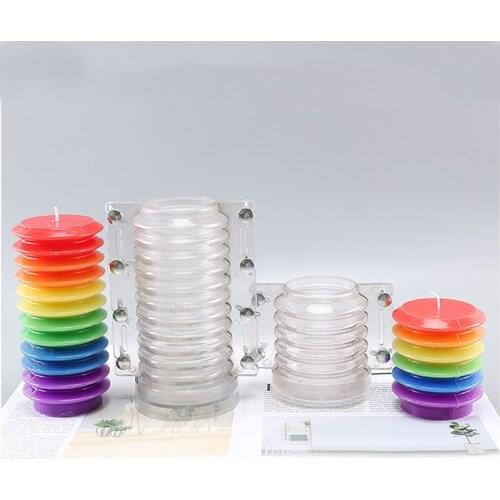 Circle Spiral Handmade Scented Candle Mold DIY Lantern Aromatherapy Plaster Supplies Acrylic Transparent Soap Handmade Mould