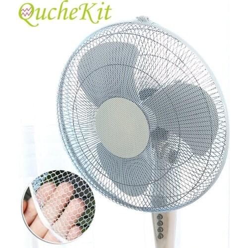 Home Use Electric Fan Covers For Baby Kids Finger Protector Safety Mesh Fan Cover Circle Dust Protection Cap Storage Bag