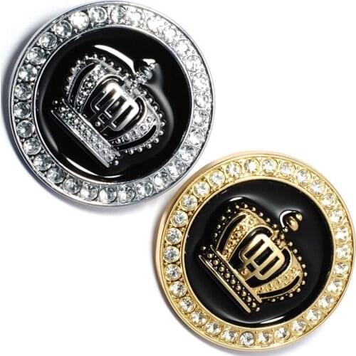 Hot Sale Fashion Metal Car Styling Decoration Stickers Crystal Crown Personality Car Body Sticker Accessories