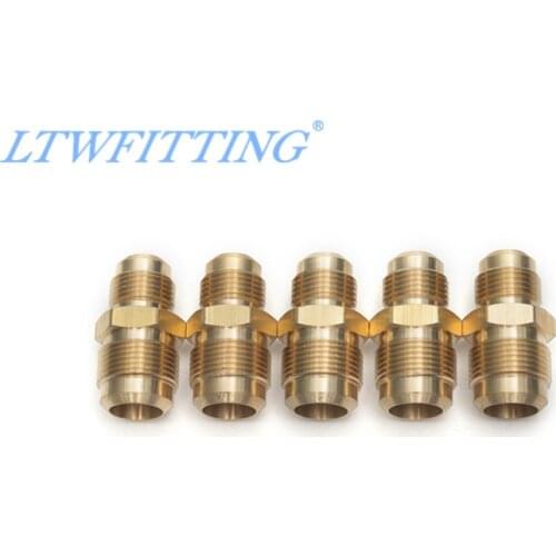 LTWFITTING Brass 3/4" OD x 5/8" OD Flare Reducing Union,Brass Flare Tube Fitting