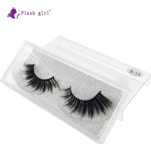 Best Selling False Eyelashes E-13 Cruelty Free Natural 3D Mink Lashes Makeup Extension Handmade Colorful Fake Eyelash