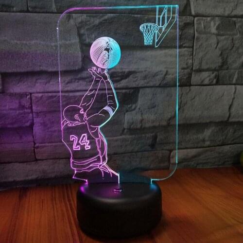 Youth Shooting 3d Vision Nightlight Creative Colorful Touch Charging Kids Room Led Lamp Novelty Led Usb Kids Lights Lamps