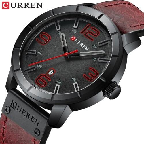 Men Watch 2021 CURREN Mens Quartz Wristwatches Male Clock Top Brand Luxury Reloj Hombres Leather Wrist Watches with Calendar