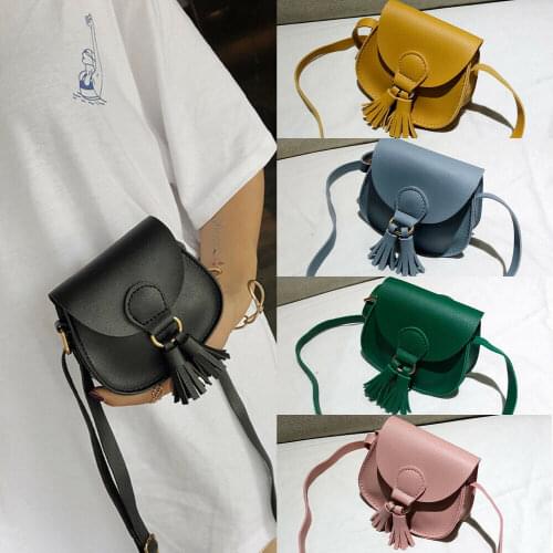 New Children Cute Small Shoulder Bag Leather Waist Bag Crossbody Handbag Ladies Girls Women