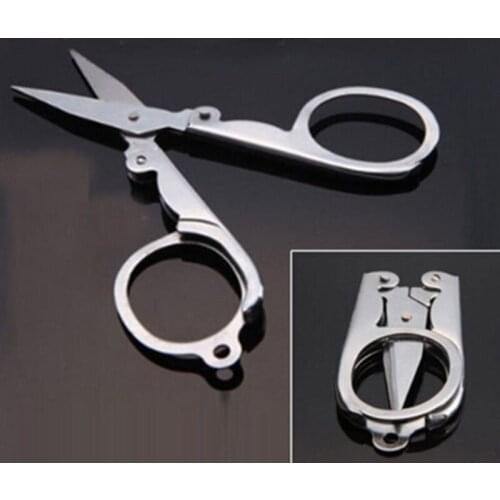 Durable Folding Scissors Medium Trip Foldable Carry-on Portable Small Scissors School Home Office Art Supplies Accessories