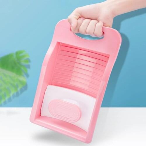 Plastic Washtub with Washboard Thick Laundry Basin Wash Baby Underwear Plastic Laundry Basin