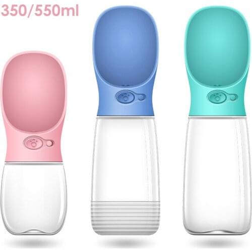 Portable Dog Water Bottle 350/550ml Large Pet Dogs Travel Puppy Cat Drinking Bowl Outdoor Pet Water Dispenser Feeder Accessories