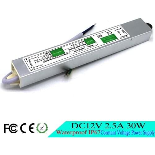 LED Power Supply 12V 2.5A 30W Waterproof IP67 LED Driver Power Supply Switching Transformers For 3528 5050 Led Strip