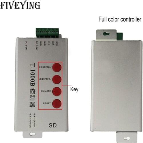 T1000S SD Card RGB LED Controller for LED pixel module lights APA102 WS2801 WS2811 WS2812B LPD6803 DMX512 LPD8806 pixels control