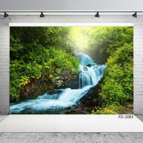 Scenic Waterfall Photography Backdrops Custom Fabric Backgrounds Photocall Photo Studio Decor Children Portrait Photocall Prop