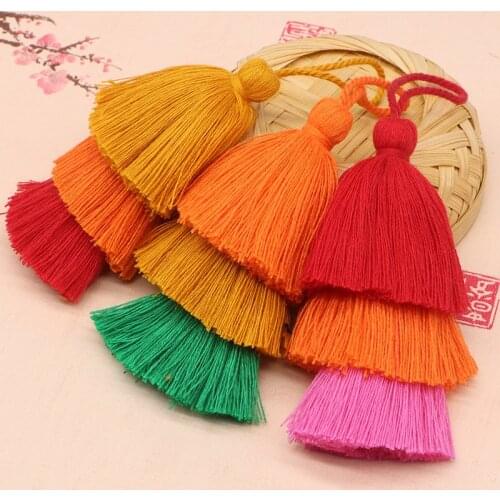 3Layers Cotton Tassel Trims 15CM Length Hanging Fringes For Wedding Home Decor DIY Craft Sewing Curtains Bag Pendant Accessories