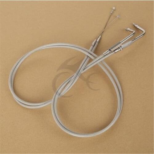 Motorcycle Braided Throttle Cable For Harley Road King Dyna FLHR FLT FXST 1996-2007 2006 1999